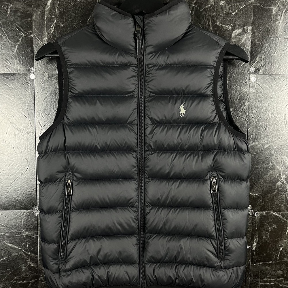 Polo Ralph Lauren Men's Black Packable Duck Down Vest Small